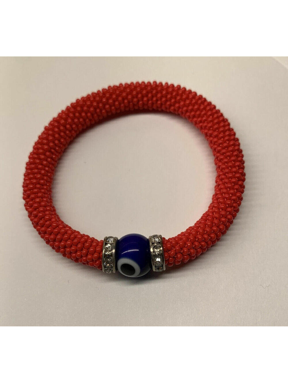 New Glass Evil Eye Bracelet with Cubic Zirconia